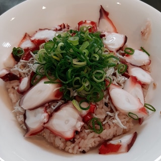 タコとしらすの海鮮丼